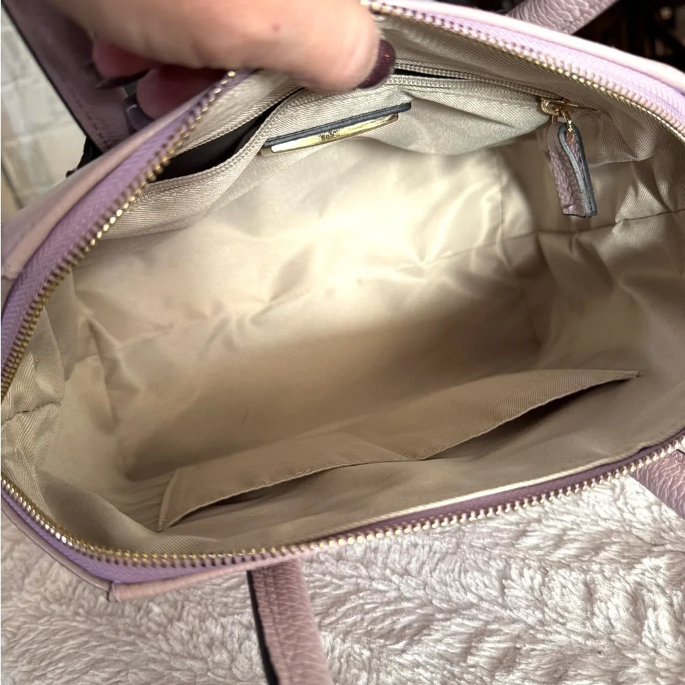 Valentino Lavender Leather Studded Satchel